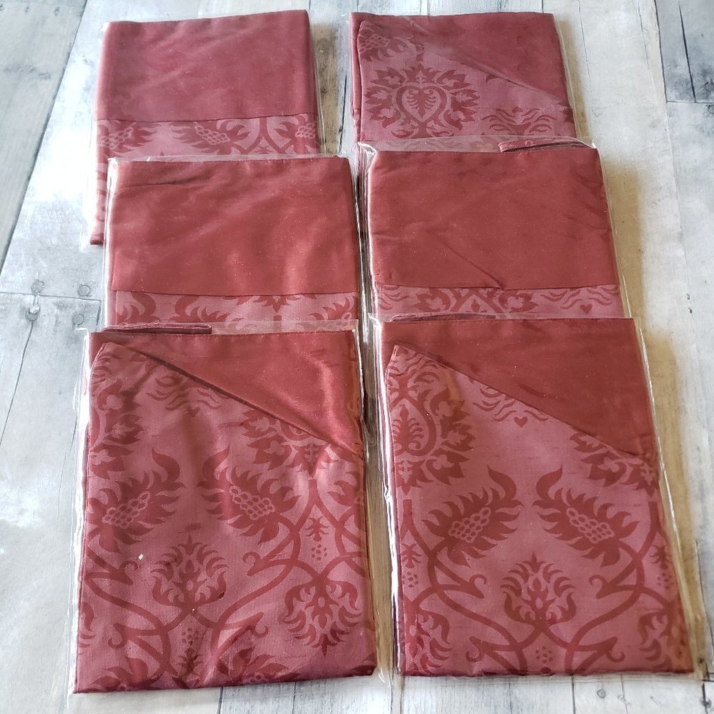 Restoration Hardware (set of 6) Red Thai Silk Christmas Stockings